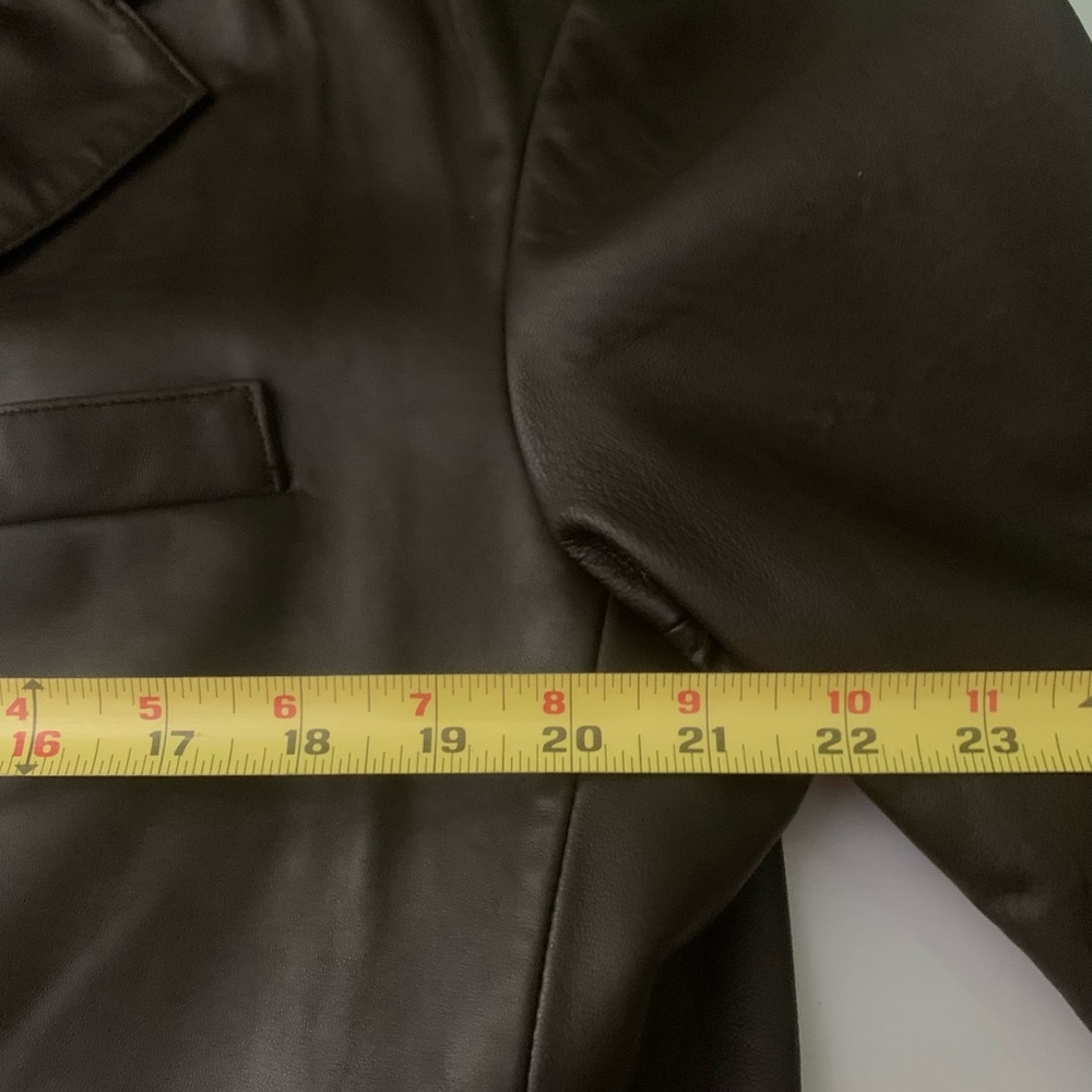 Jos A.Bank Brown Lambskin Leather Blazer - Picture 8 of 10